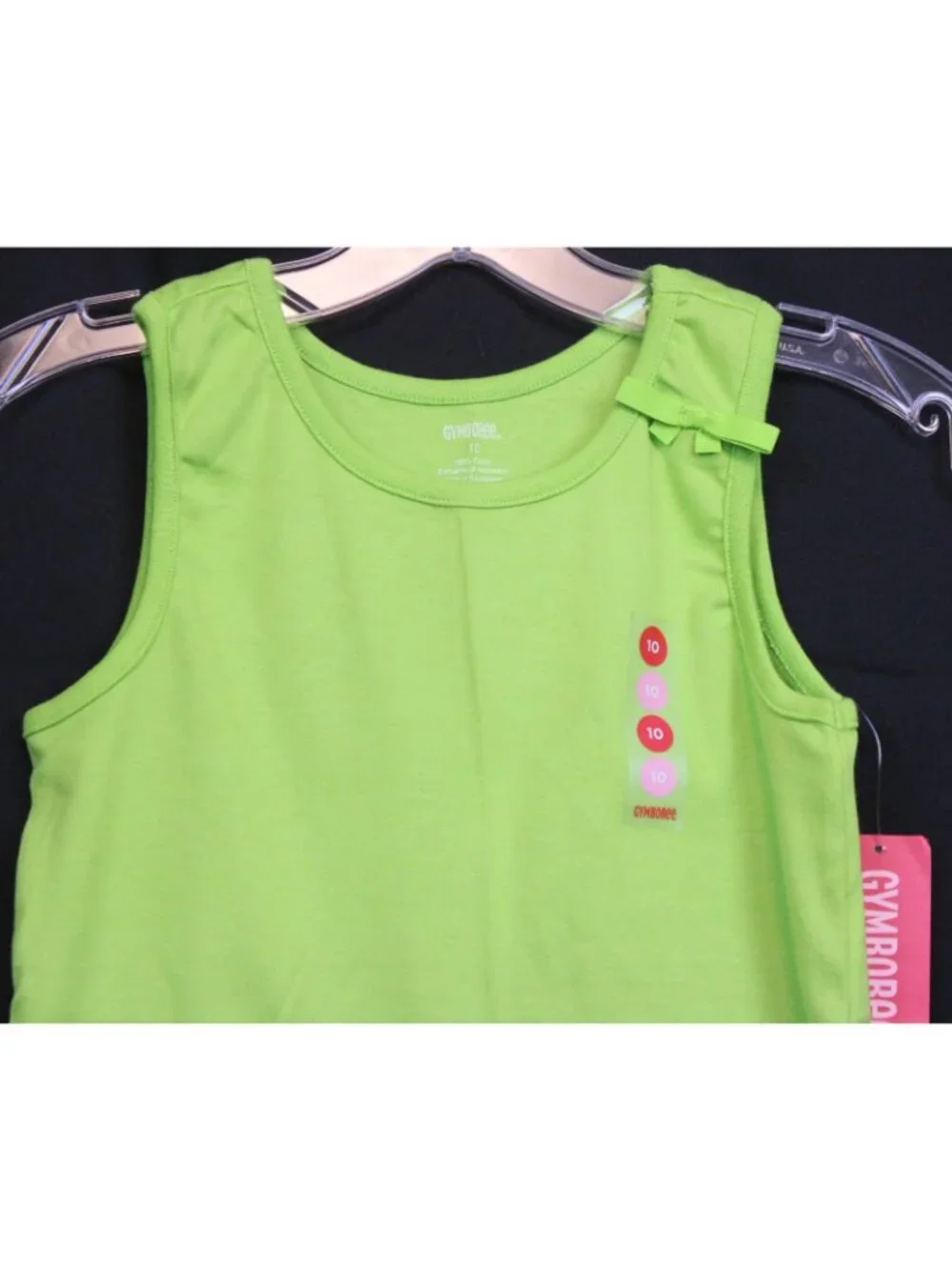 2009 Gymboree Pretty Lady Solid Green Tank top Bow Basic NEW sz 10
